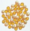50 9mm Transparent Topaz AB Daisy Beads